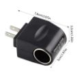 Picture of 110V-220V AC to 12V DC EU US Car Cigarette Lighter Socket  